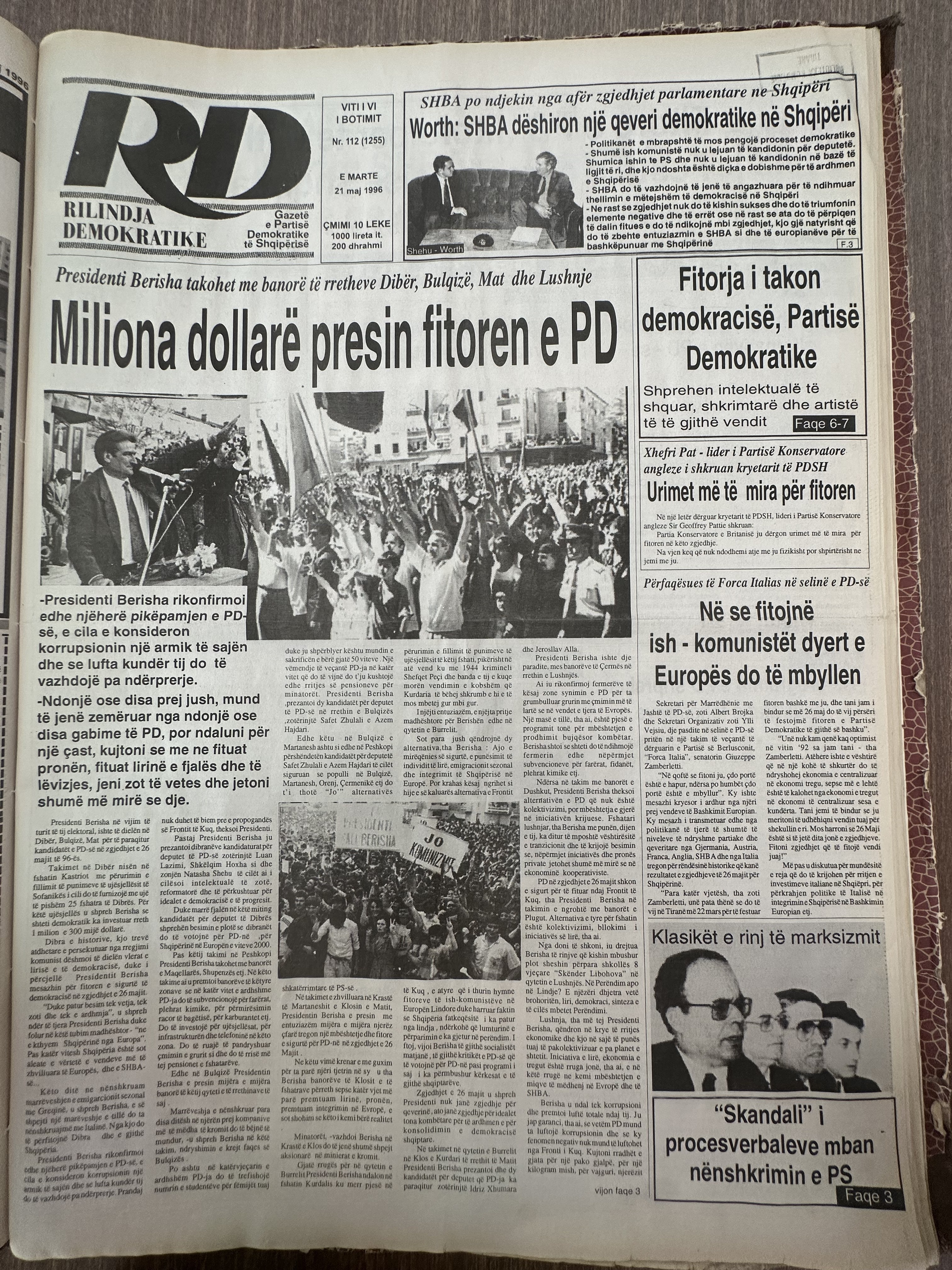 Rilindja Demokratike 1996-05-21